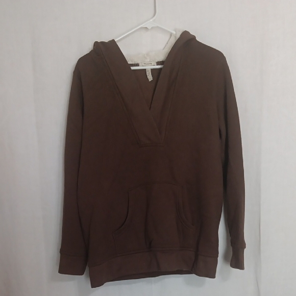 Old Navy Maternity Brown Hooded Sweatshirt Size Medium - Picture 1 of 4